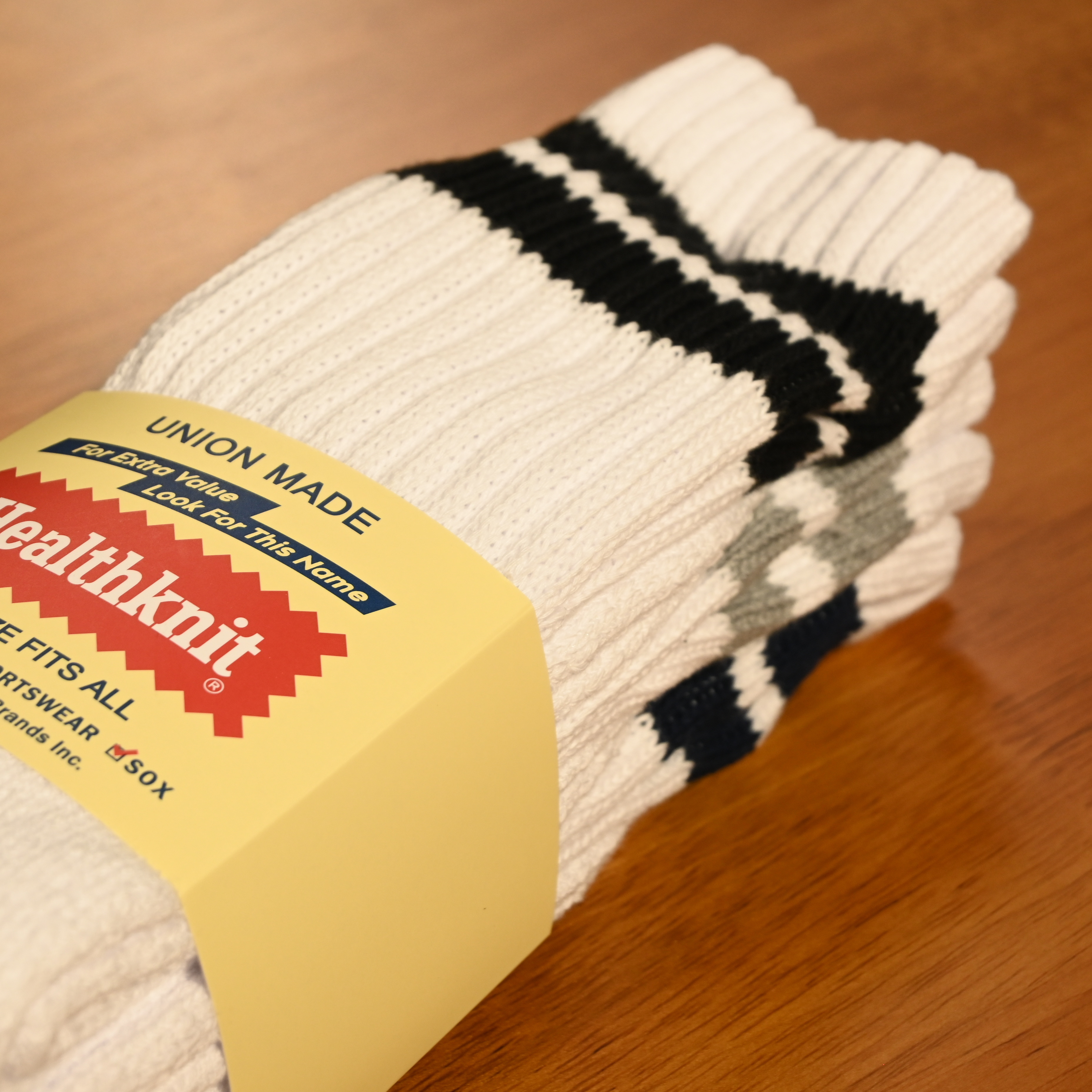 Healthknit Sinker Two Line 3P Socks