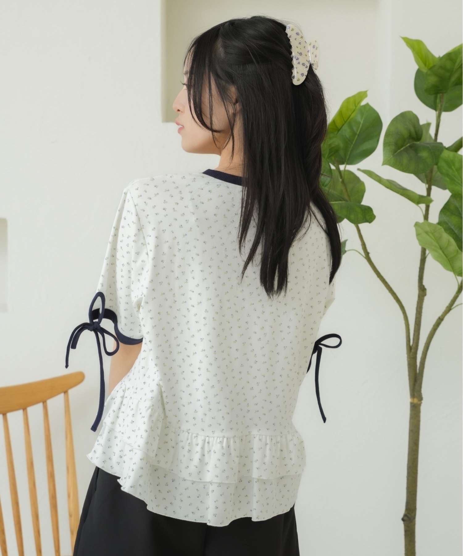 Kutir / Assorted Ribbon Ringer Frill T-Shirt