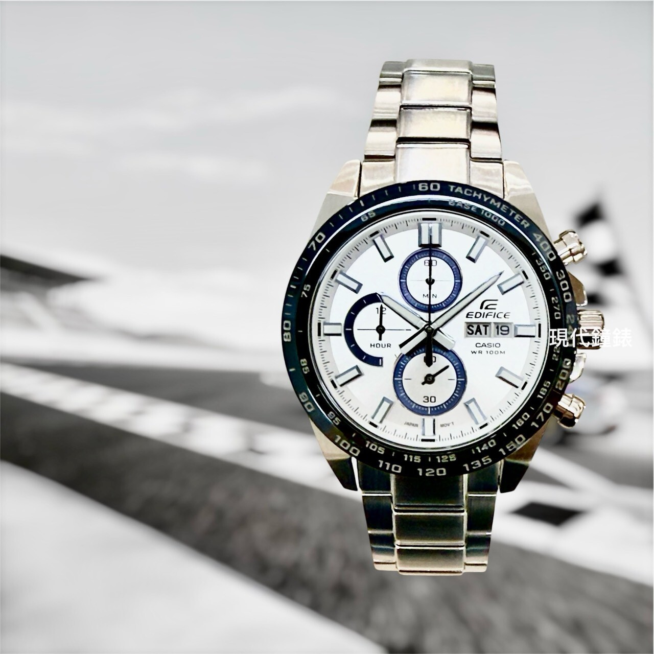 【 EDIFICE】CASIO 賽車系列 計時三眼運動手錶 EFR-574DC-7A 42.3mm 現代鐘錶