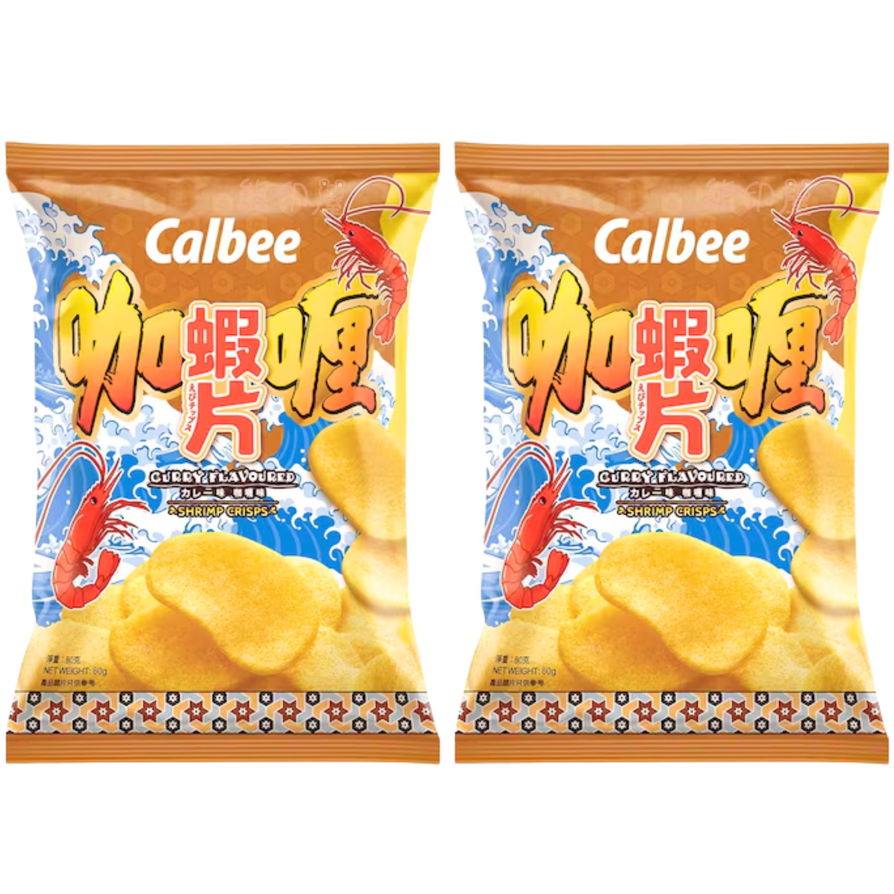 卡樂B(咖喱味)蝦片 80G X 2 (金)