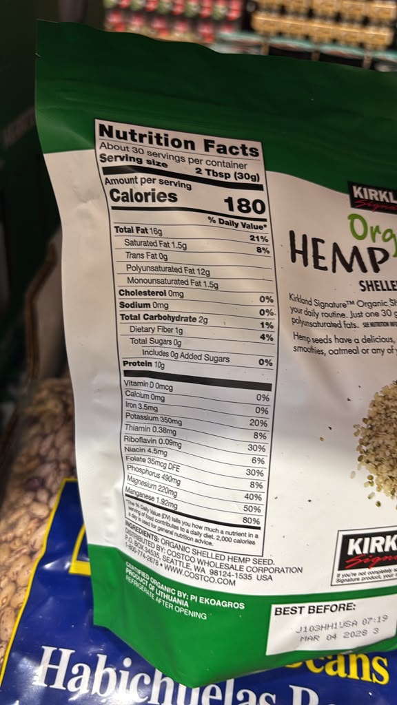 BC050 Kirkland Signature 有機去殼大麻籽2LB EXP:2028.03