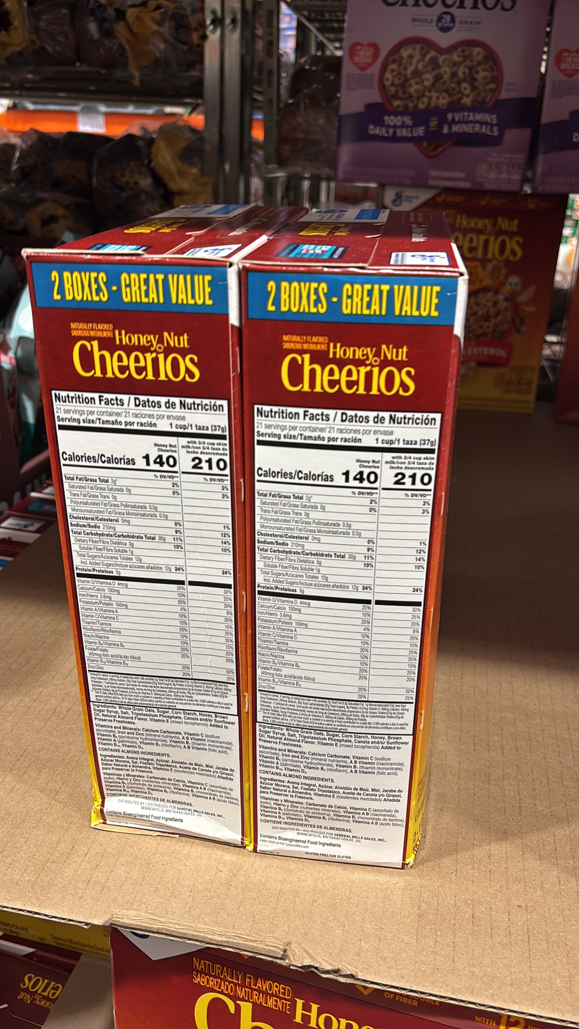 BC065 General Mills 蜂蜜堅果燕麥圈早餐麥片 exp:2027.05