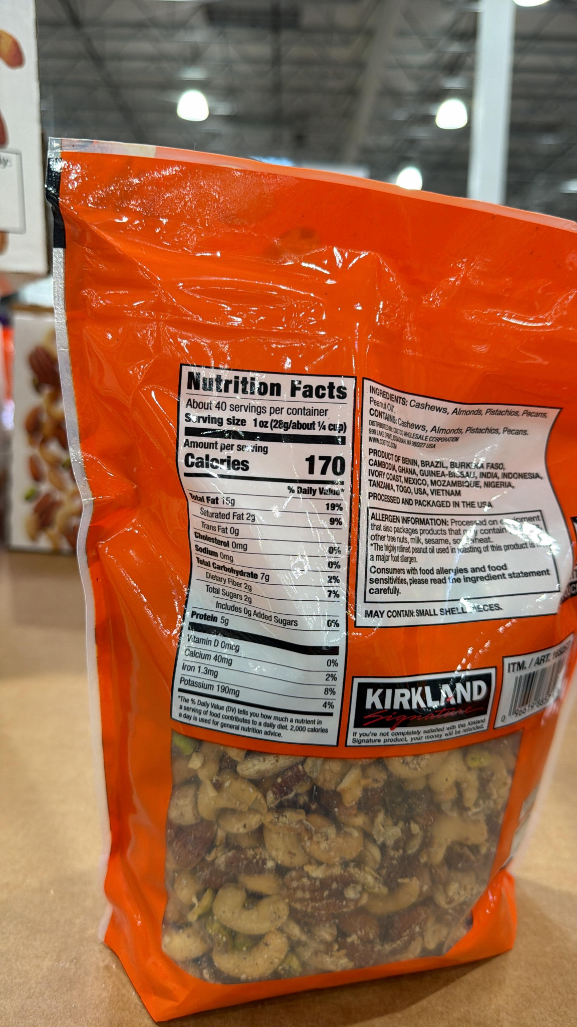 BC087 Kirkland Signature 特選無鹽綜合堅果 1.13KG EXP:2027.02