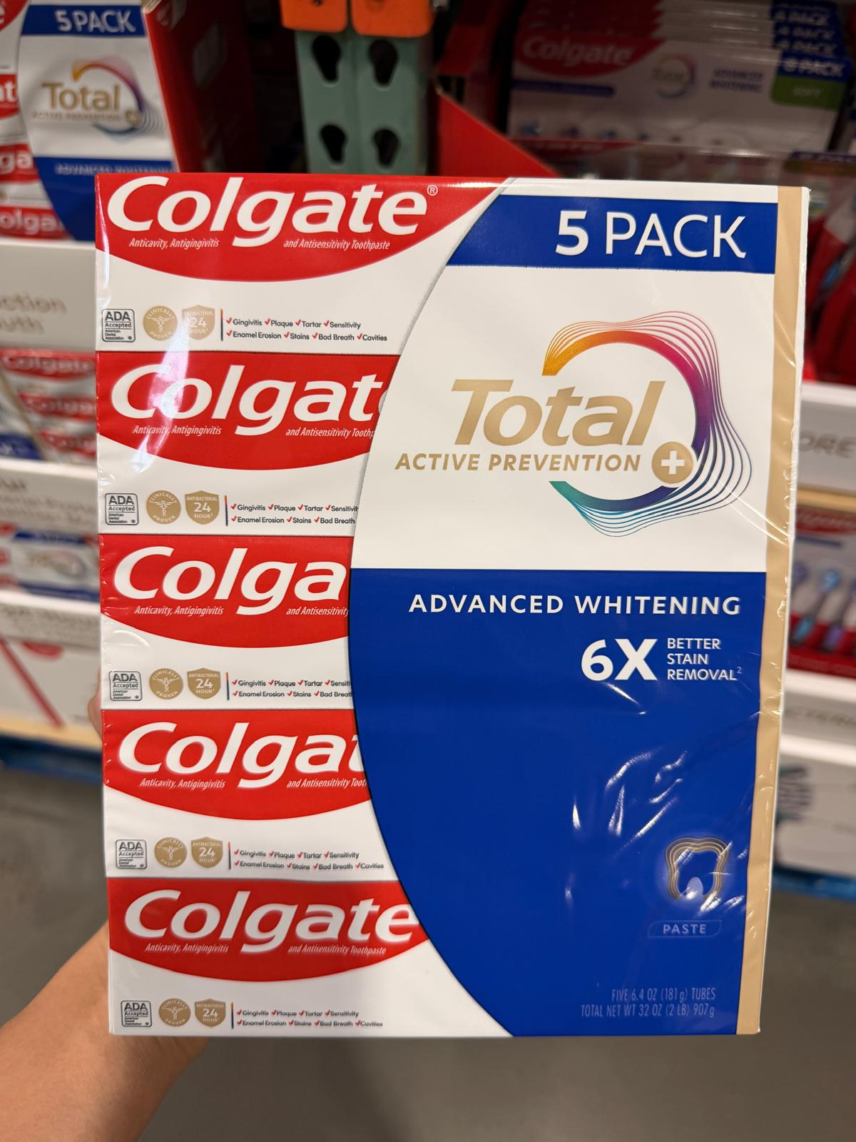 BC112 Colgate Total 全效主動防護專業美白牙膏5條裝 EXP:2028