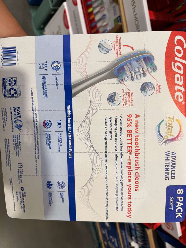 BC113 Colgate Total 全效進階美白軟毛牙刷8支裝