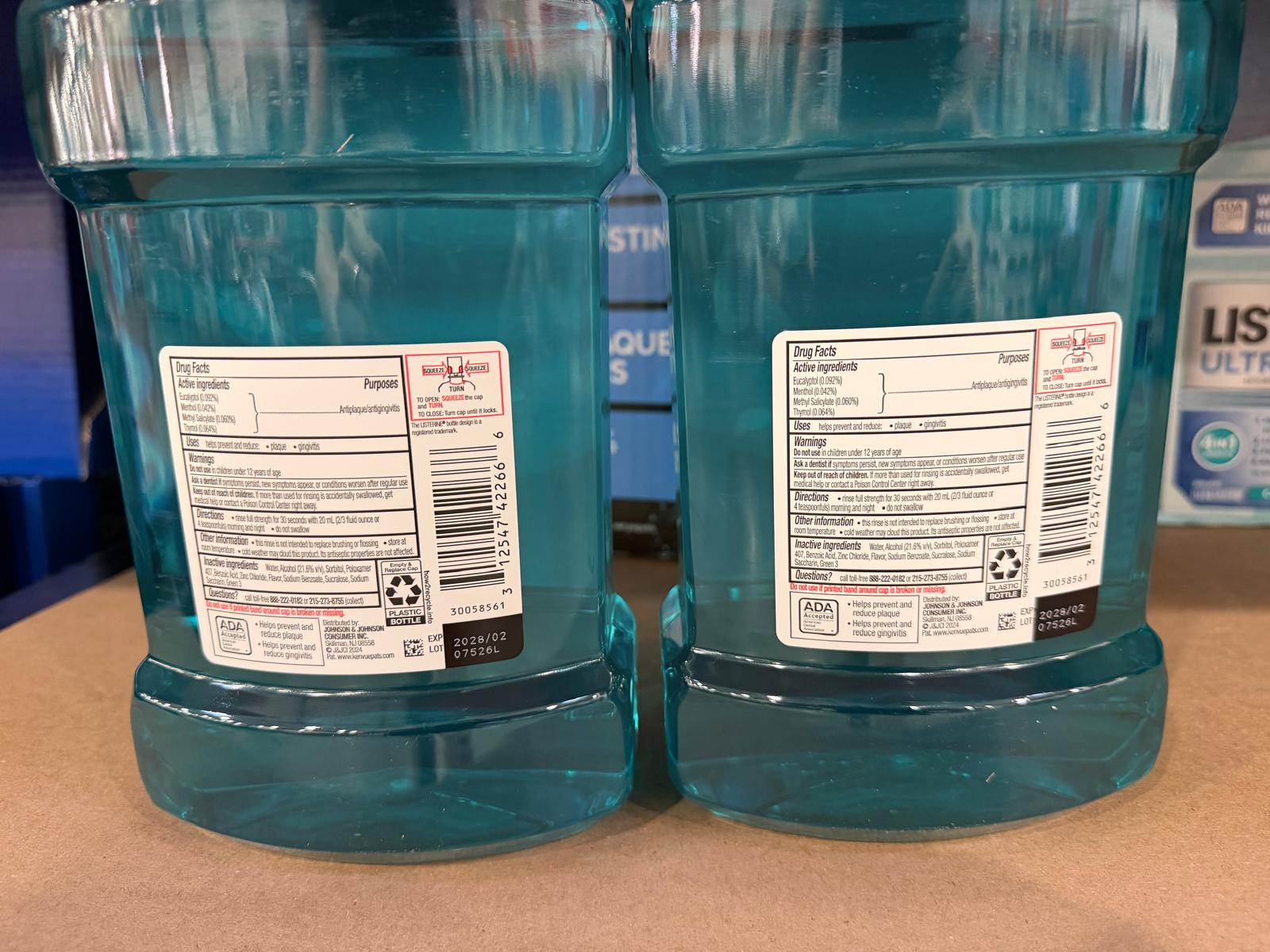 BC116 Listerine 經典全效/防護系列漱口水孖裝 exp:2028.02