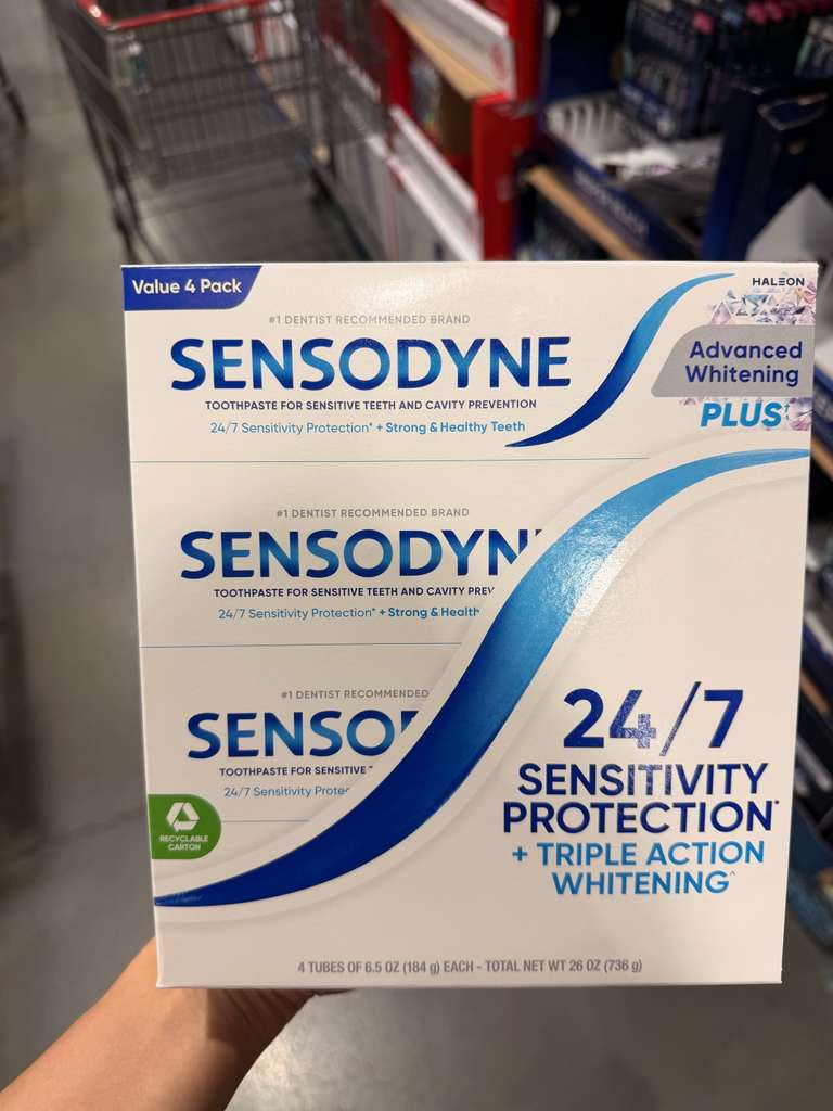 BC118 Sensodyne 24/7 全時抗敏進階美白牙膏 184gx4支 exp:2029.02
