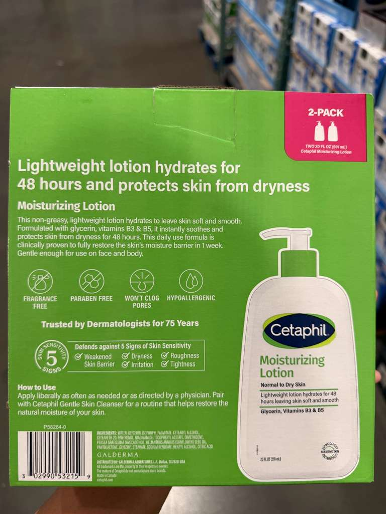 BC122 Cetaphil 長效潤膚乳591mlX2支