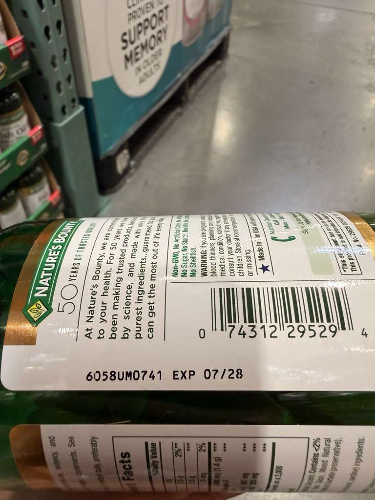 BC148 Nature's Bounty 無腥味高濃度深海魚油130粒軟膠囊 exp:2028.07