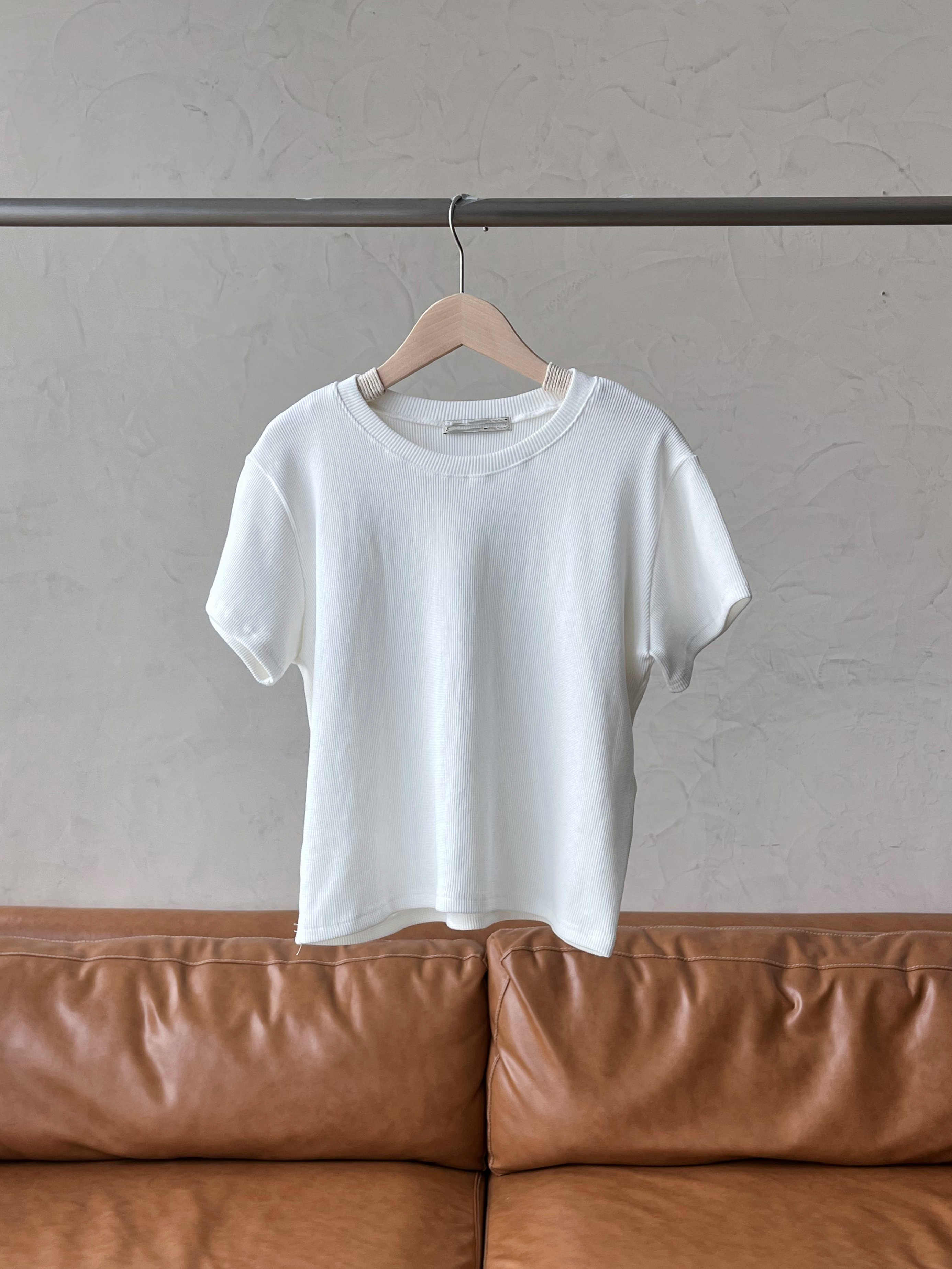 KR587 基本純色窩夫圓領TEE-3色
