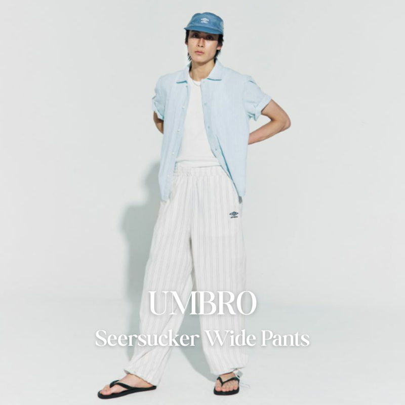 【代購】UMBRO Seersucker Wide Pants 泡泡紗寬褲 韓系寬鬆長褲 夏季休閒直筒褲