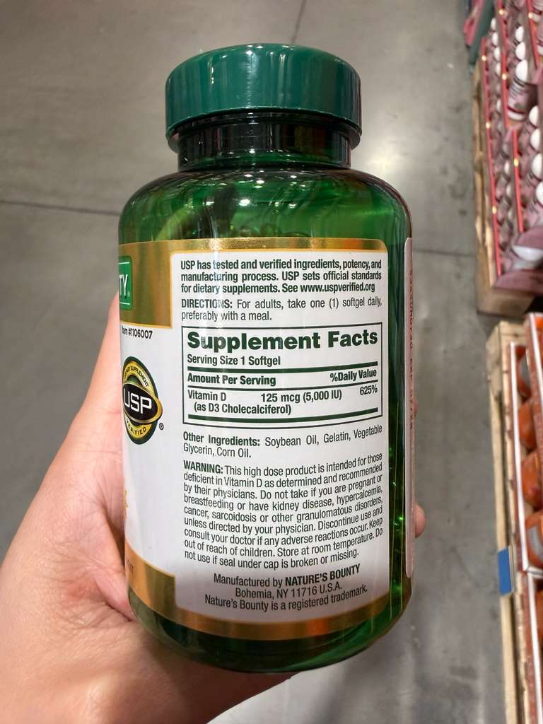 BC157 Nature's Bounty Vitamin D3 125 mcg 400粒 exp:2028.07
