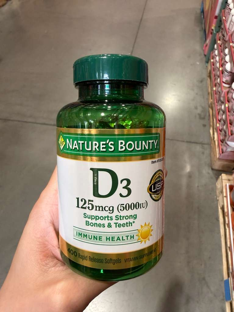 BC157 Nature's Bounty Vitamin D3 125 mcg 400粒 exp:2028.07