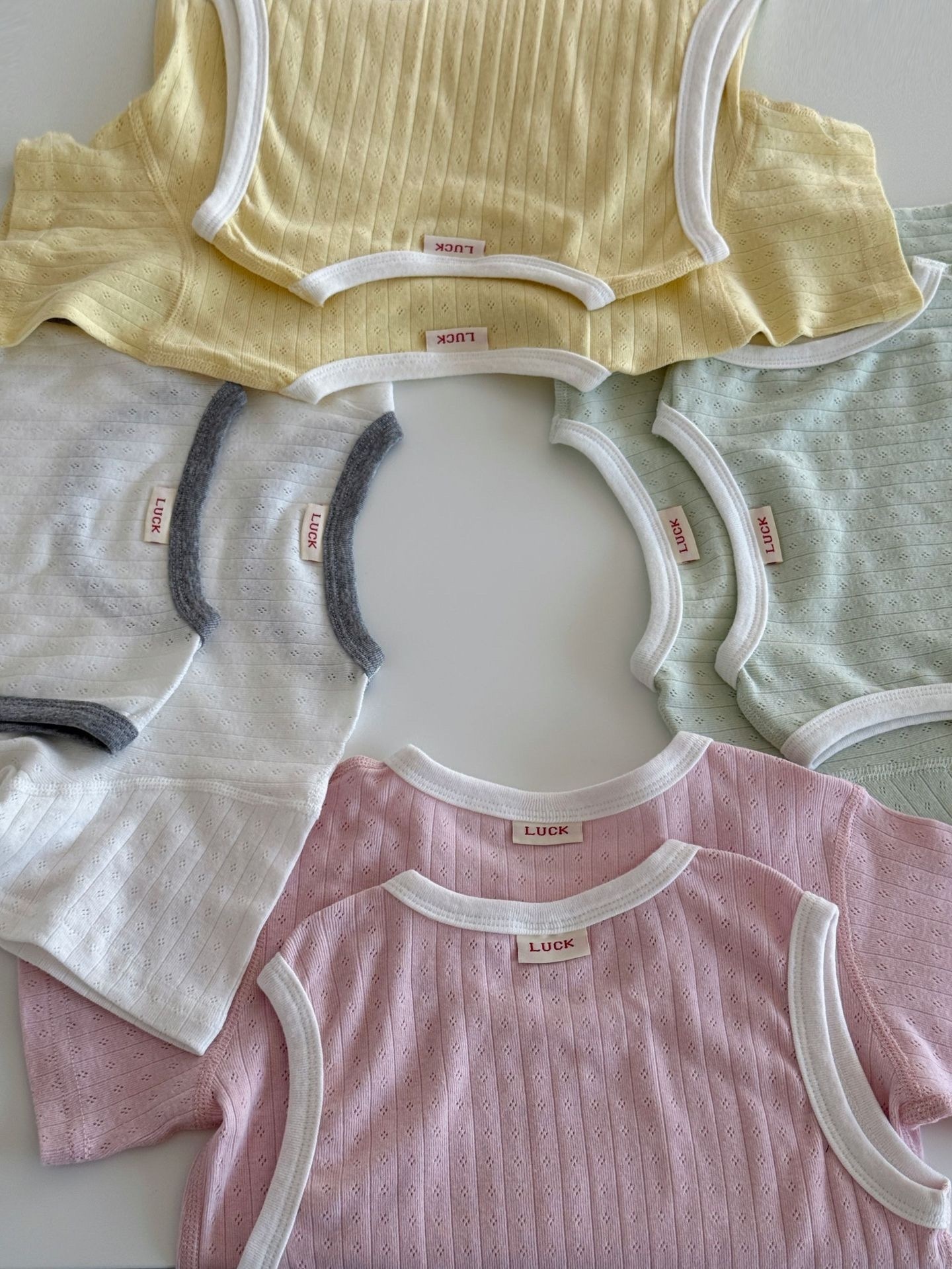 夏季純棉網眼素色舒適家居服套裝