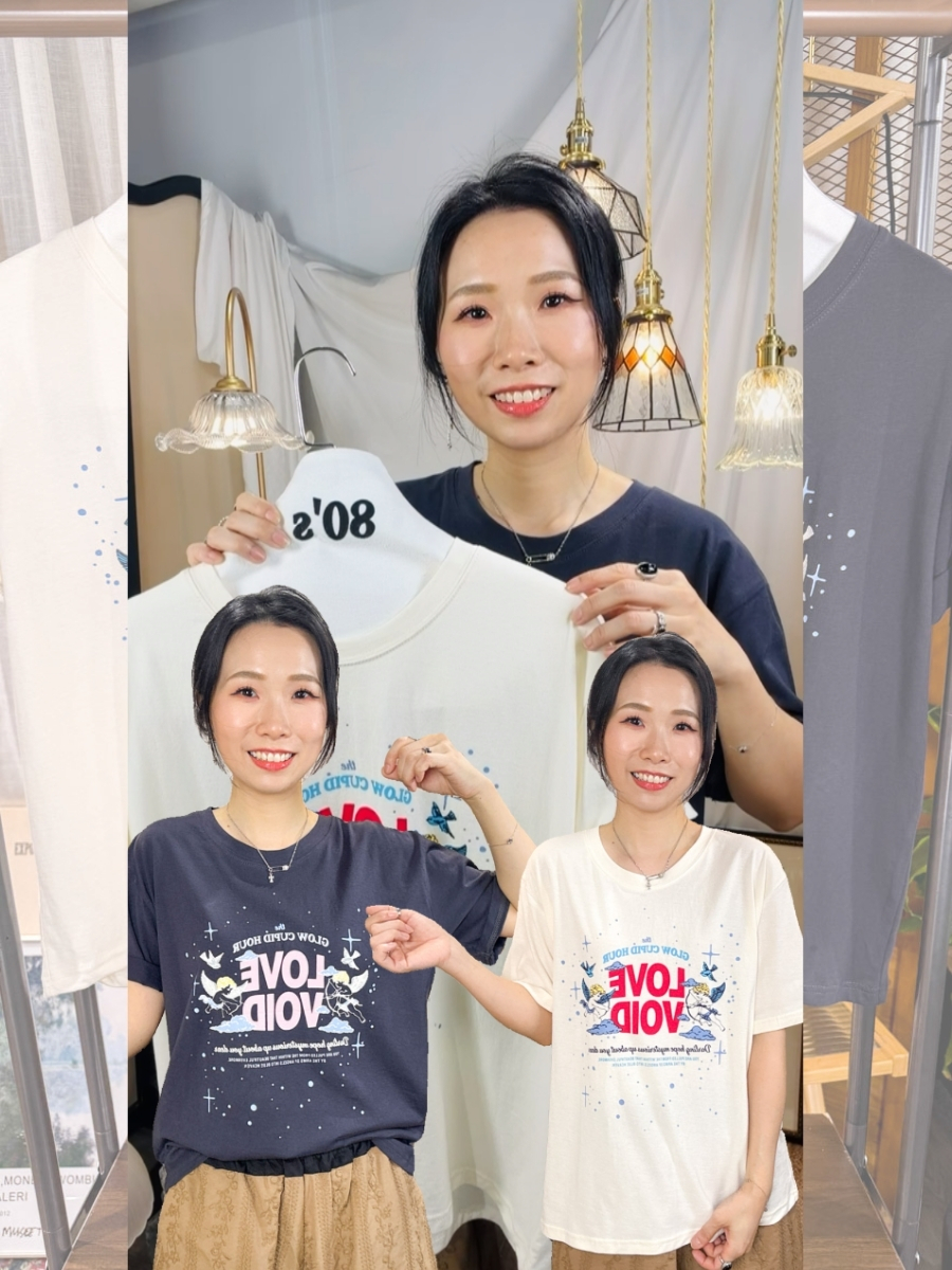 【多買多優惠】英文字 圖案PRINT．COTTON料TOP【不設退換】