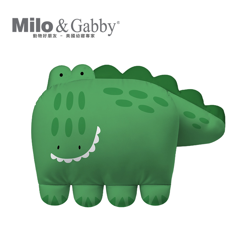 Milo&Gabby美國 動物好朋友超細纖維防蟎大枕心+枕套組｜Albert鱷魚