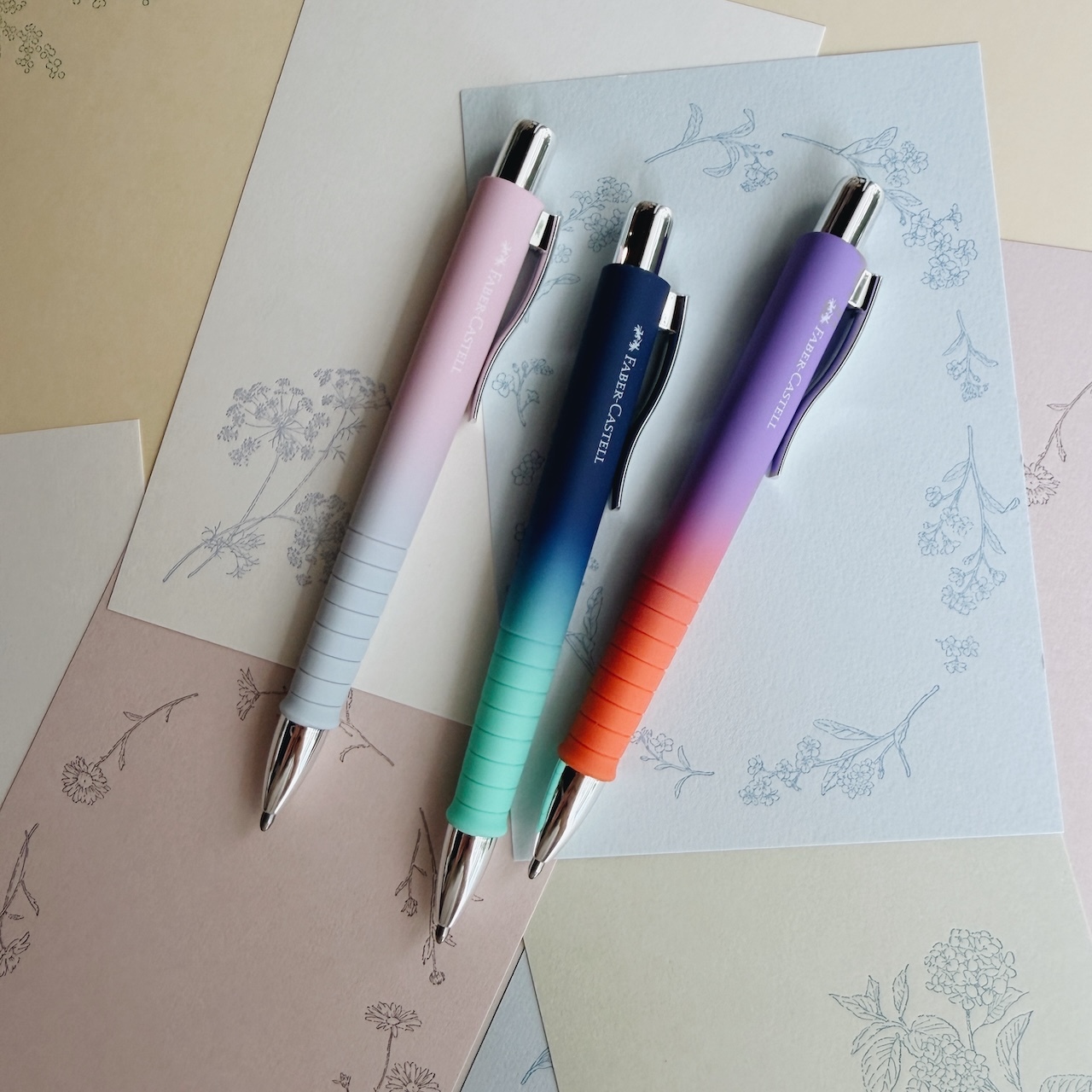 漸層限定 霧面 都會樂活QQ原子筆 藍芯｜FABER-CASTELL 輝柏
