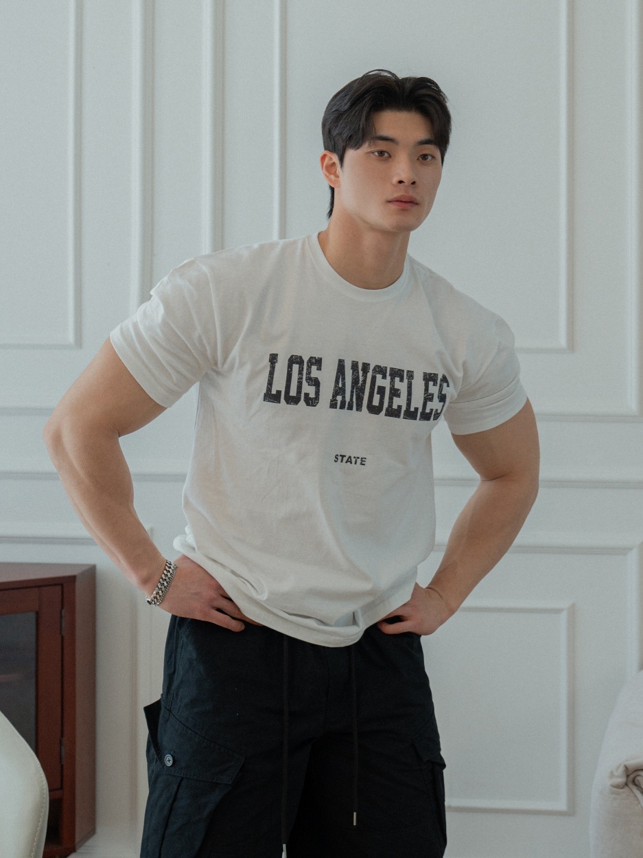 Los Angeles muscle short-sleeved T-shirt