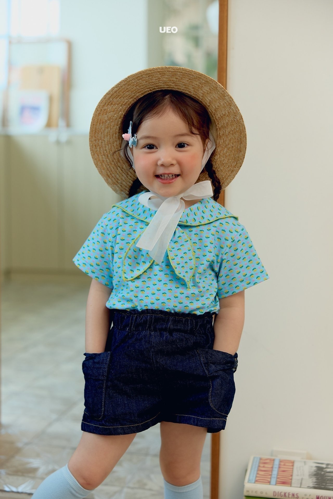 Ueo Jenny Ribbon Denim Pants