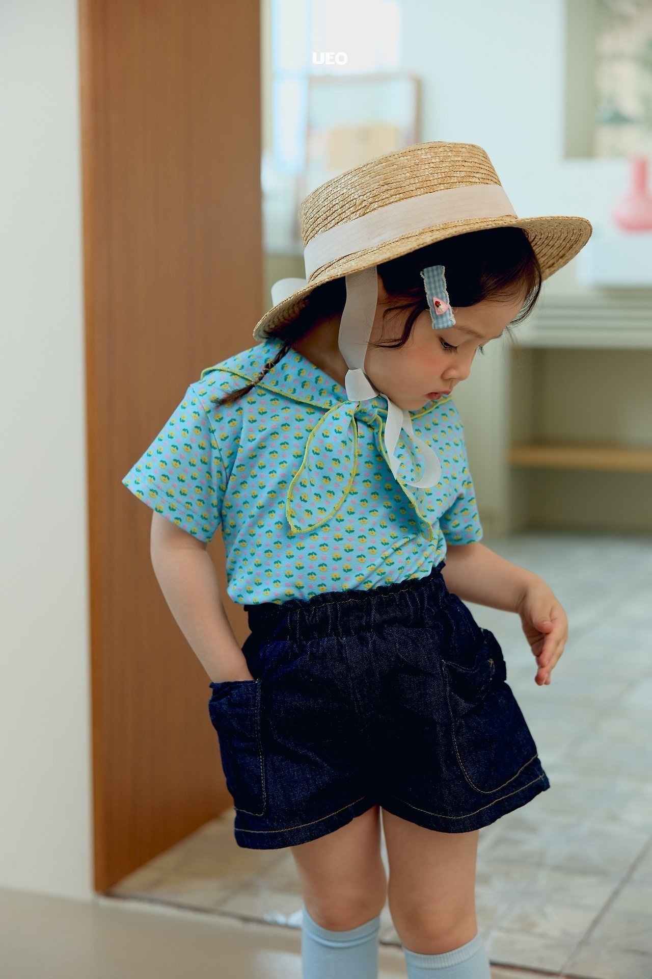 Ueo Jenny Ribbon Denim Pants