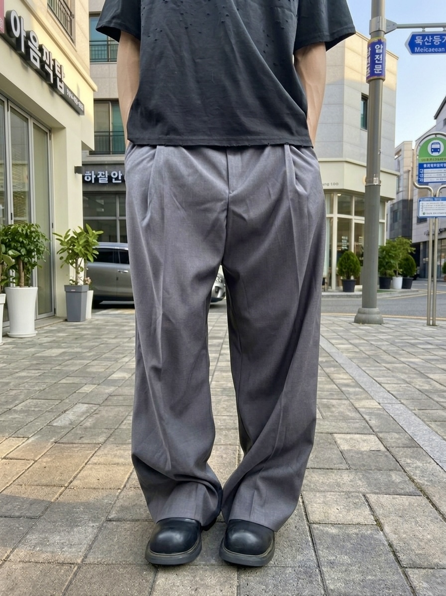 立體打摺 自然垂墜 寬鬆 西裝褲