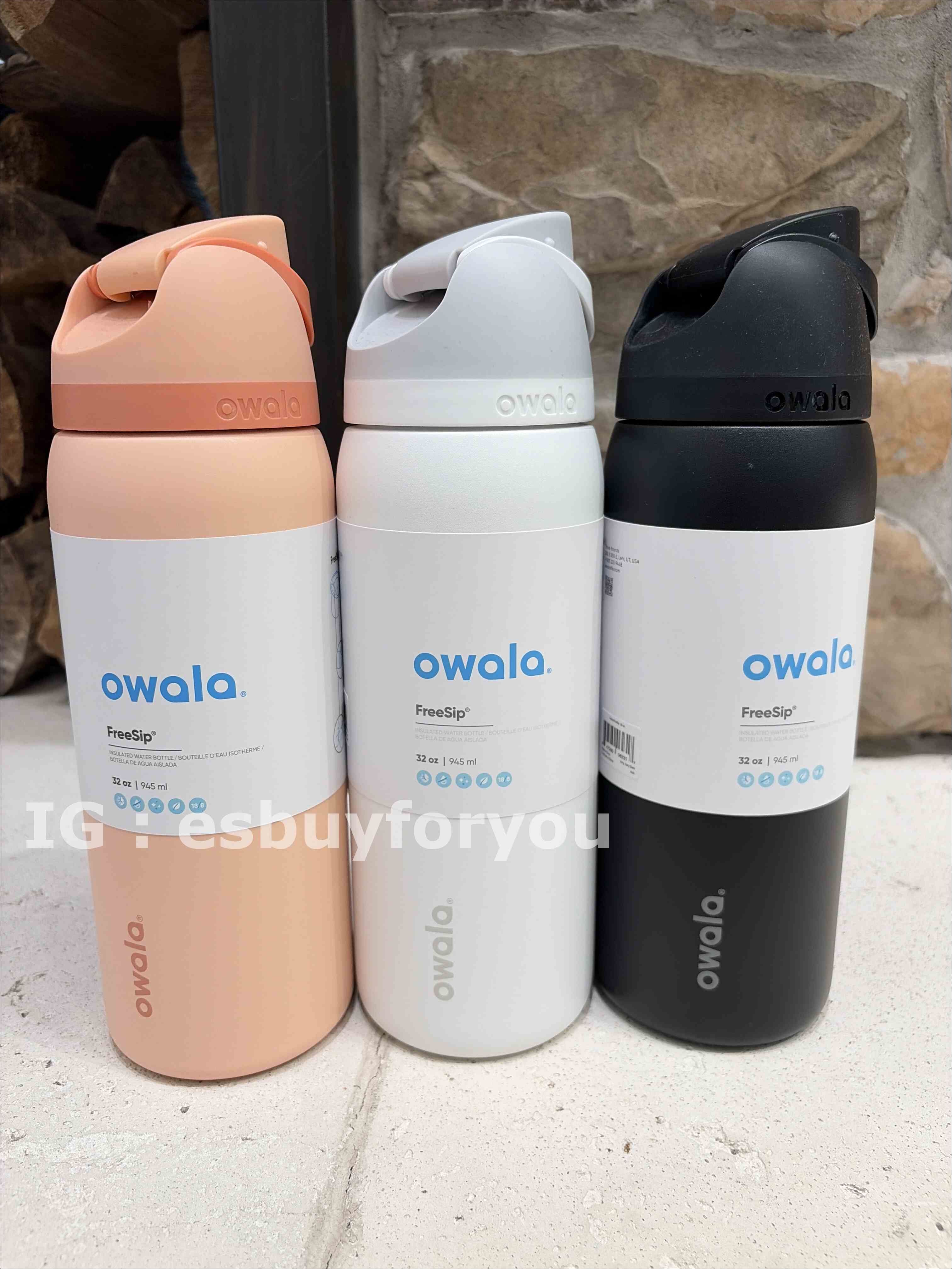 Owala(945ml 32oz) 不鏽鋼 FreeSip 水壺 (兩個一組更優惠) (內有吸管)