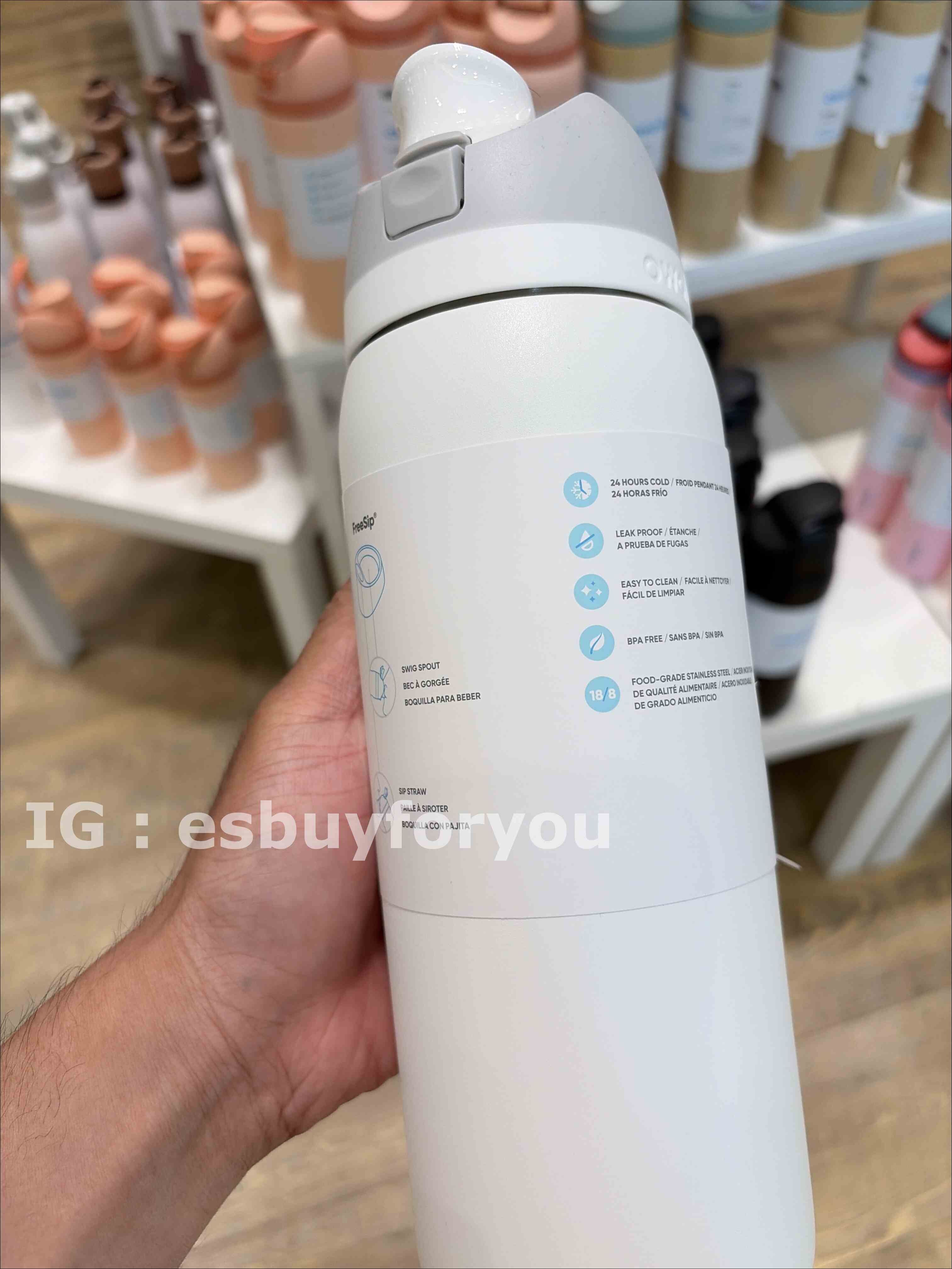 Owala(945ml 32oz) 不鏽鋼 FreeSip 水壺 (兩個一組更優惠) (內有吸管)