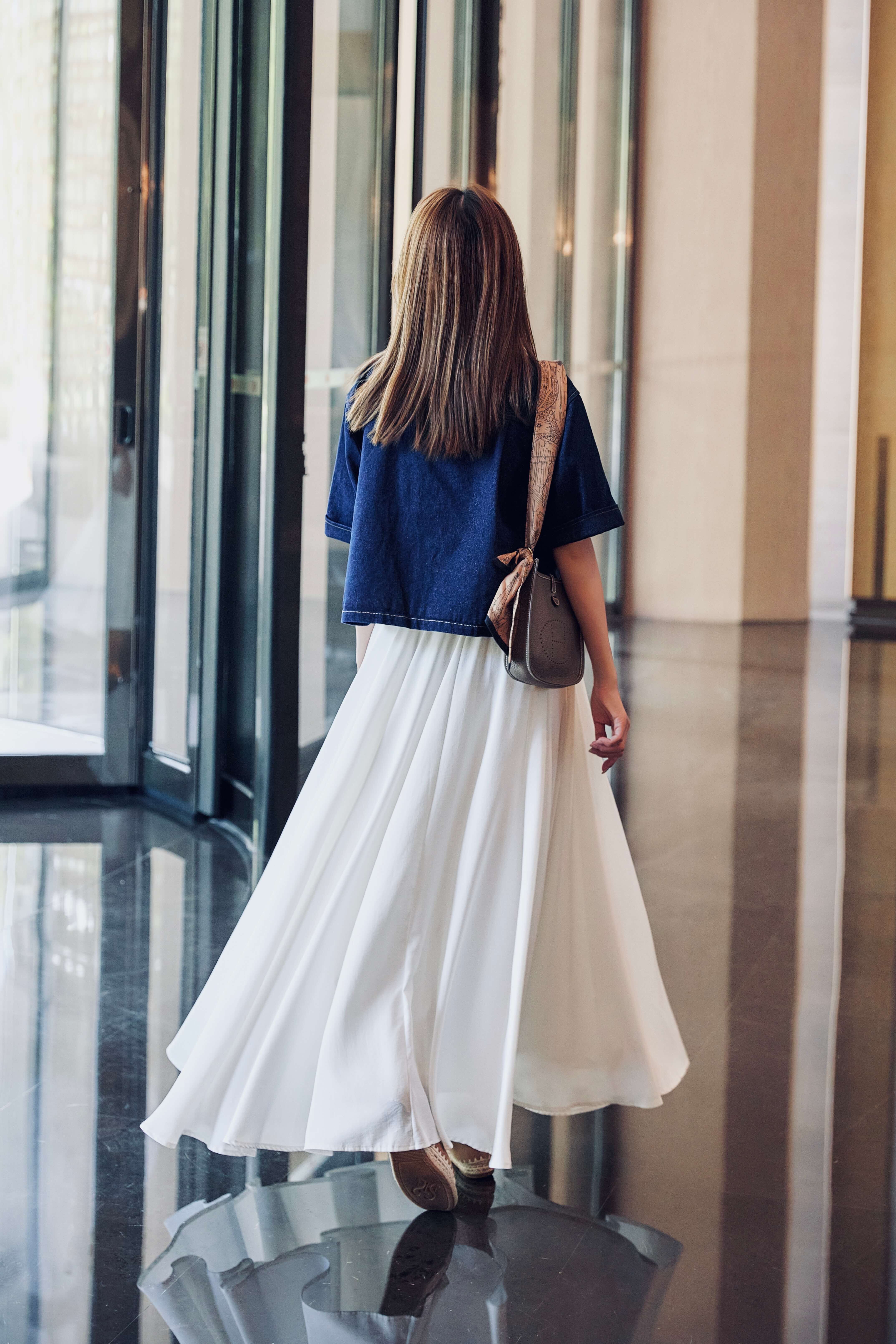 Flared A-Line Maxi Skirt_SK266L01