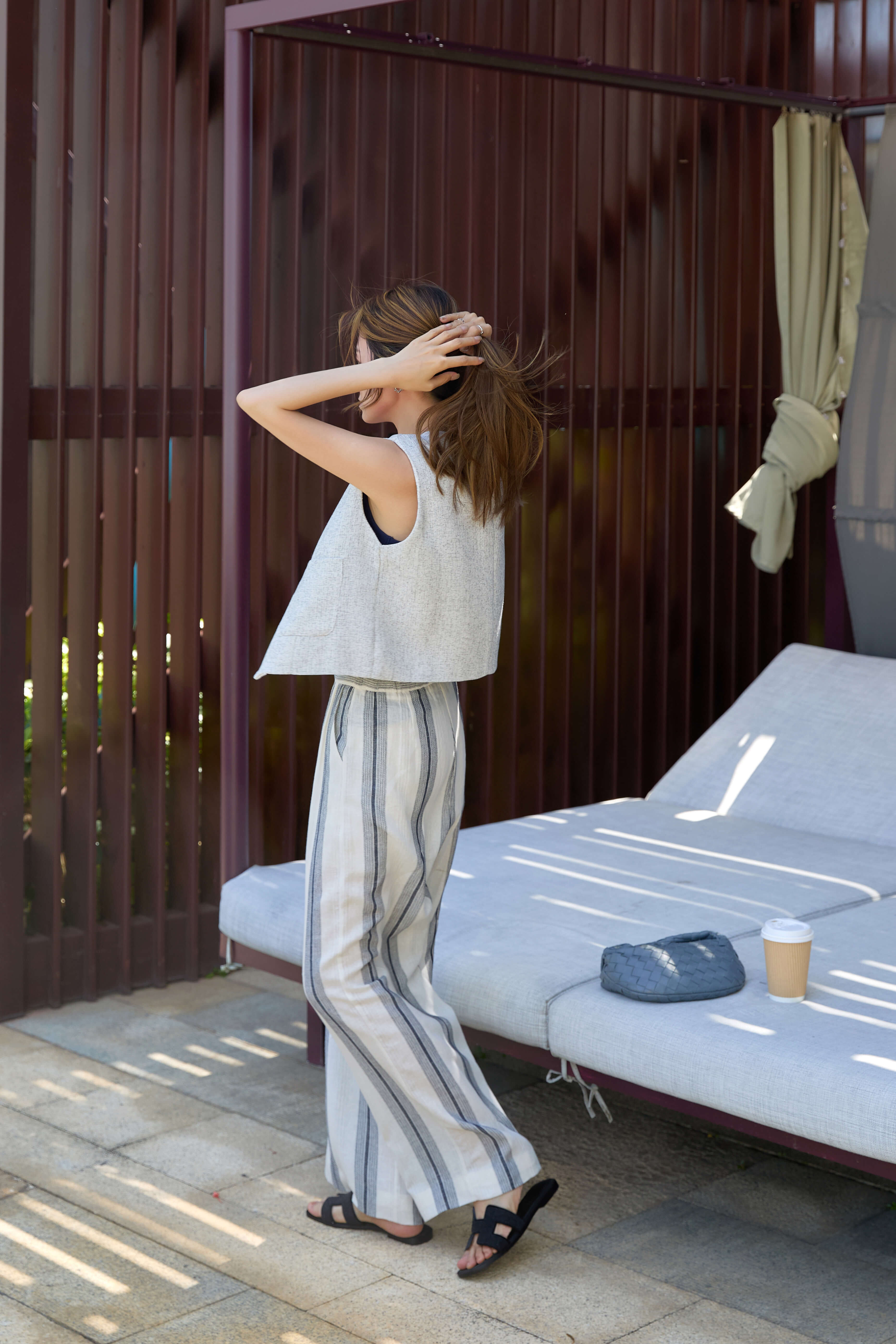 Contrast Stripe Linen Wide-Leg Pants_PT266L06