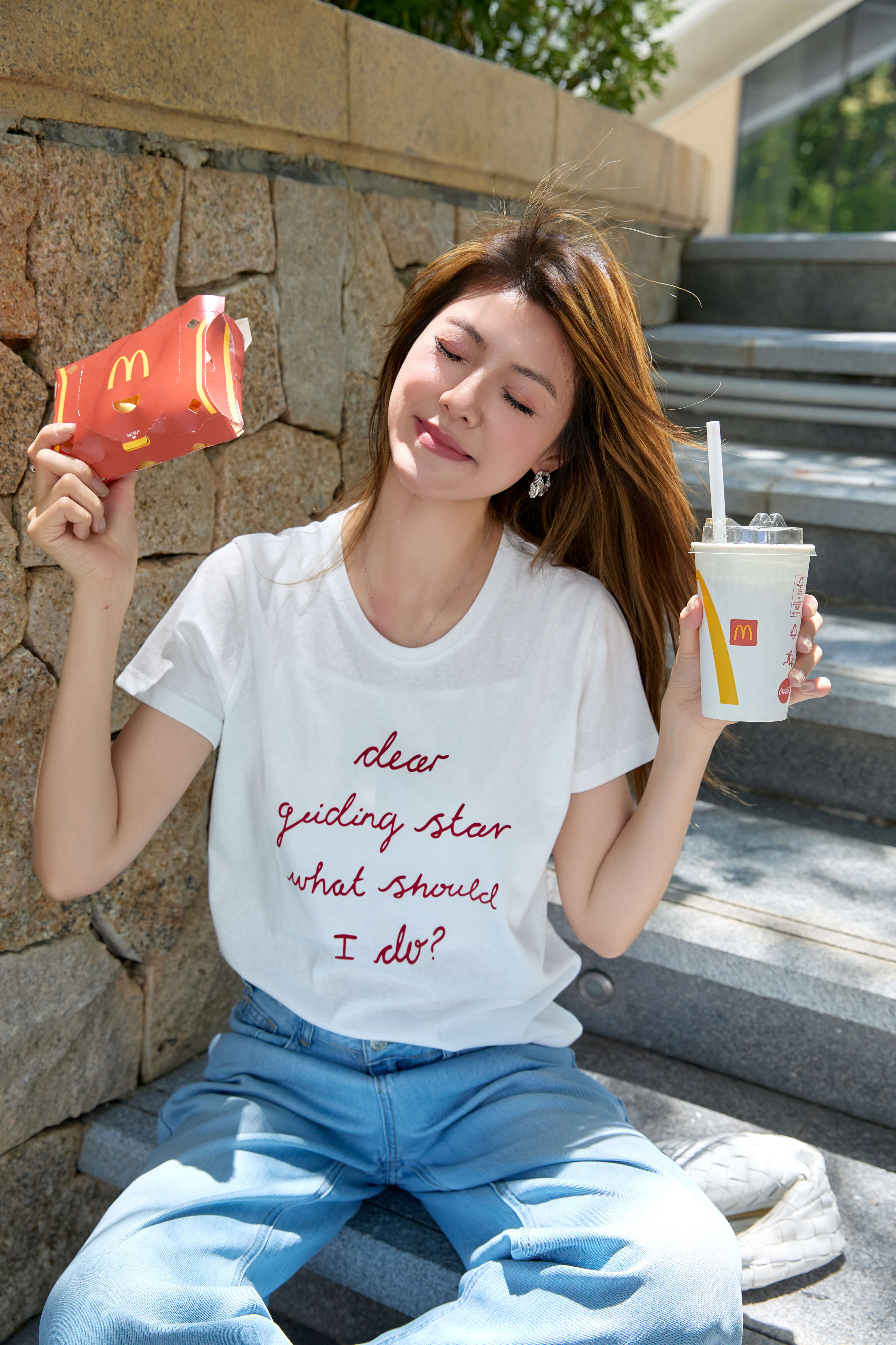 Graphic Word Print Cotton-Blend Tee_TP266L22