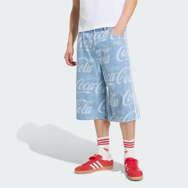 Adidas 愛迪達 Cc Denim Short KY2112 男 短褲 運動短褲 休閒短褲 牛仔藍 可口可樂