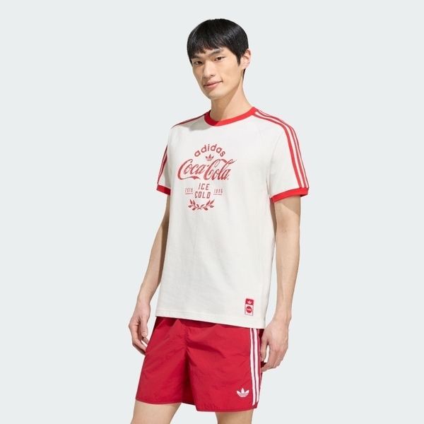Adidas 愛迪達 Cc Cali Tee KY2114 男 T恤 運動上衣 休閒短袖 白 亞版 可口可樂