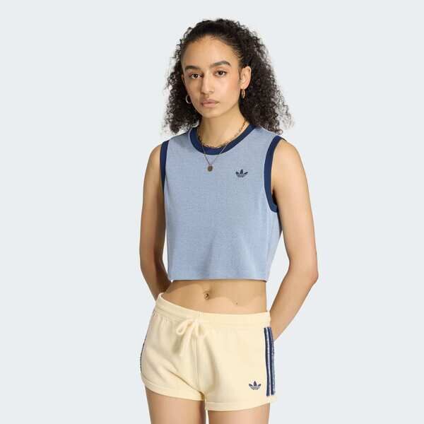 Adidas 愛迪達 Tank KS6789 女 背心 運動背心 藍 亞版 短版