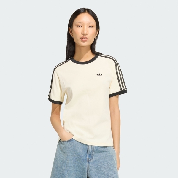 Adidas 愛迪達 3 Stripes Tee KX1881 女 T恤 運動上衣 休閒短袖 白 亞版