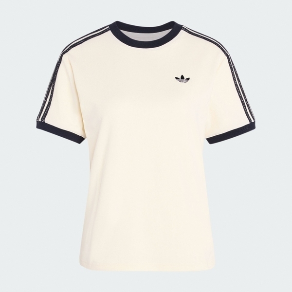 Adidas 愛迪達 3 Stripes Tee KX1881 女 T恤 運動上衣 休閒短袖 白 亞版