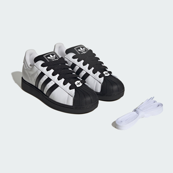 Adidas 愛迪達 Superstar II KK4473 男女 休閒鞋 復古 皮革 流行 白 黑鞋帶 貝殼鞋