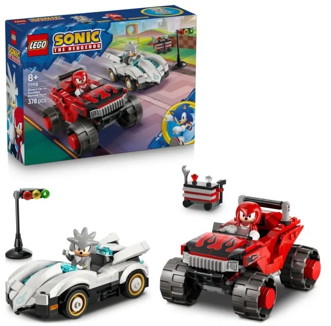 【玩具研究中心】LEGO 樂高 音速小子 希爾弗的車 vs. 納克的怪獸卡車 77118