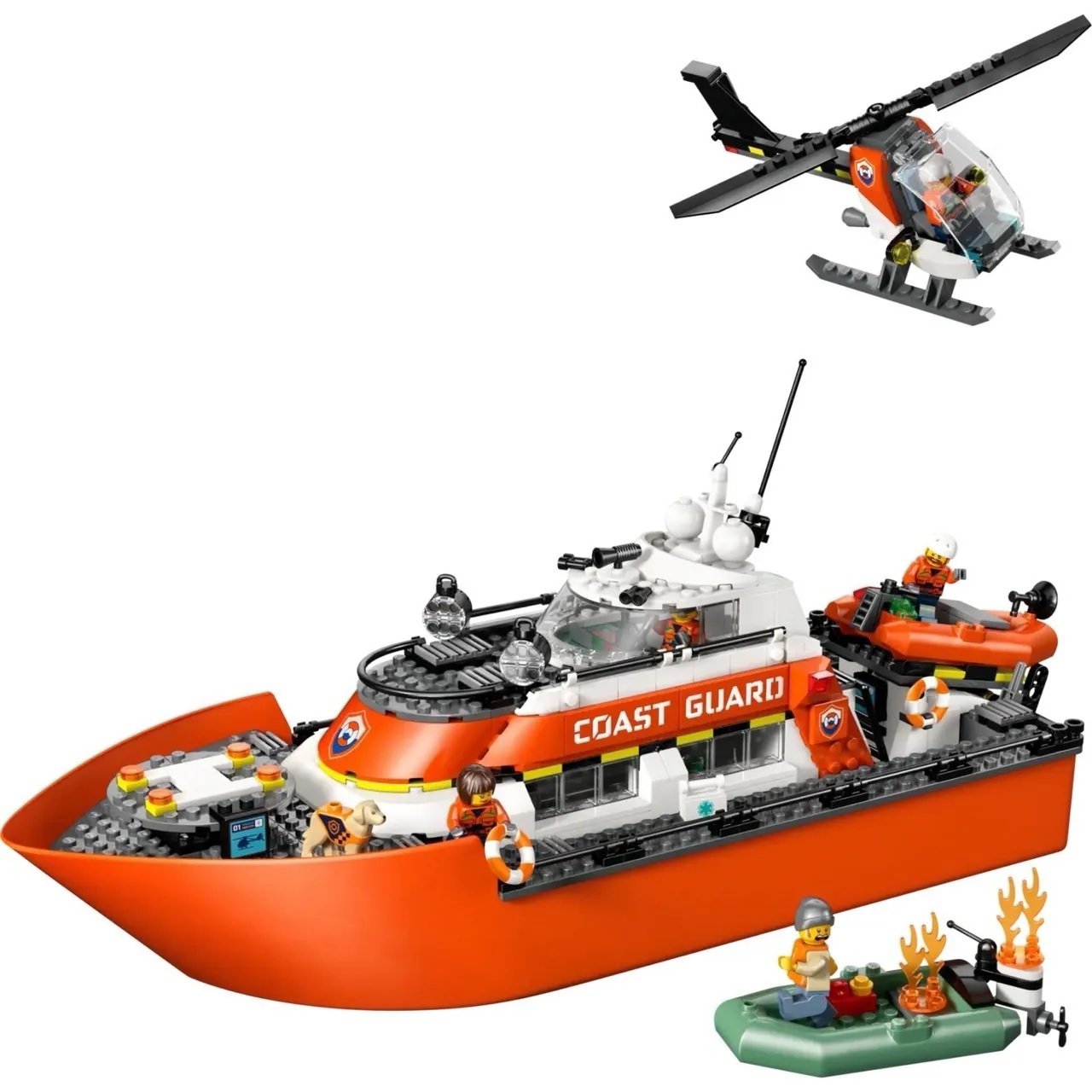 【玩具研究中心】LEGO 樂高 城市系列 海岸巡防隊救援船和直升機 60504