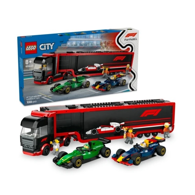 【玩具研究中心】LEGO 樂高 城市系列 F1卡車和 RB20 與 AMR24 F1汽車 60445