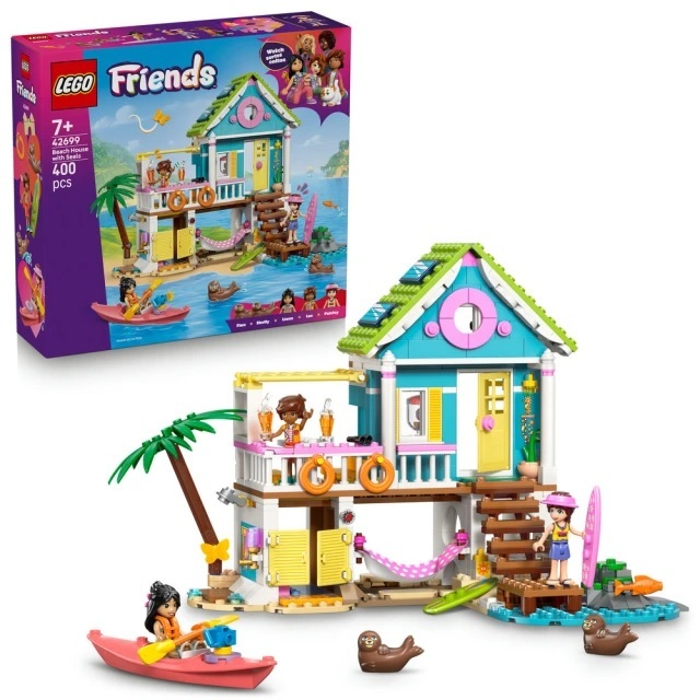 【玩具研究中心】LEGO 樂高 Friends 海灘小屋和海豹 42699