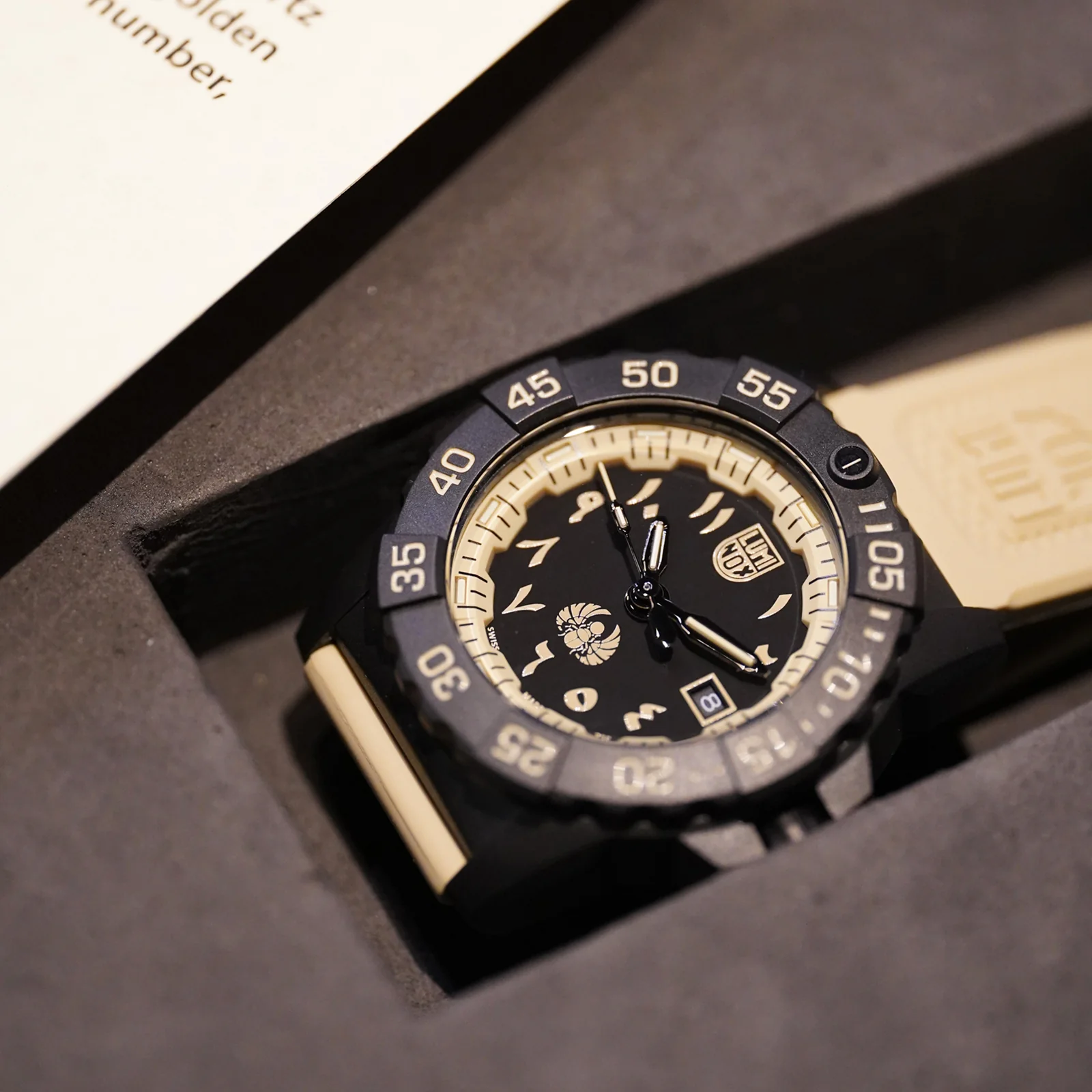 萬年鐘錶 - LUMINOX 雷明時   Luminox x Crown & Hour 古埃及限定版氚氣燈管軍用錶  XS.3510.EGY.N  錶徑45MM