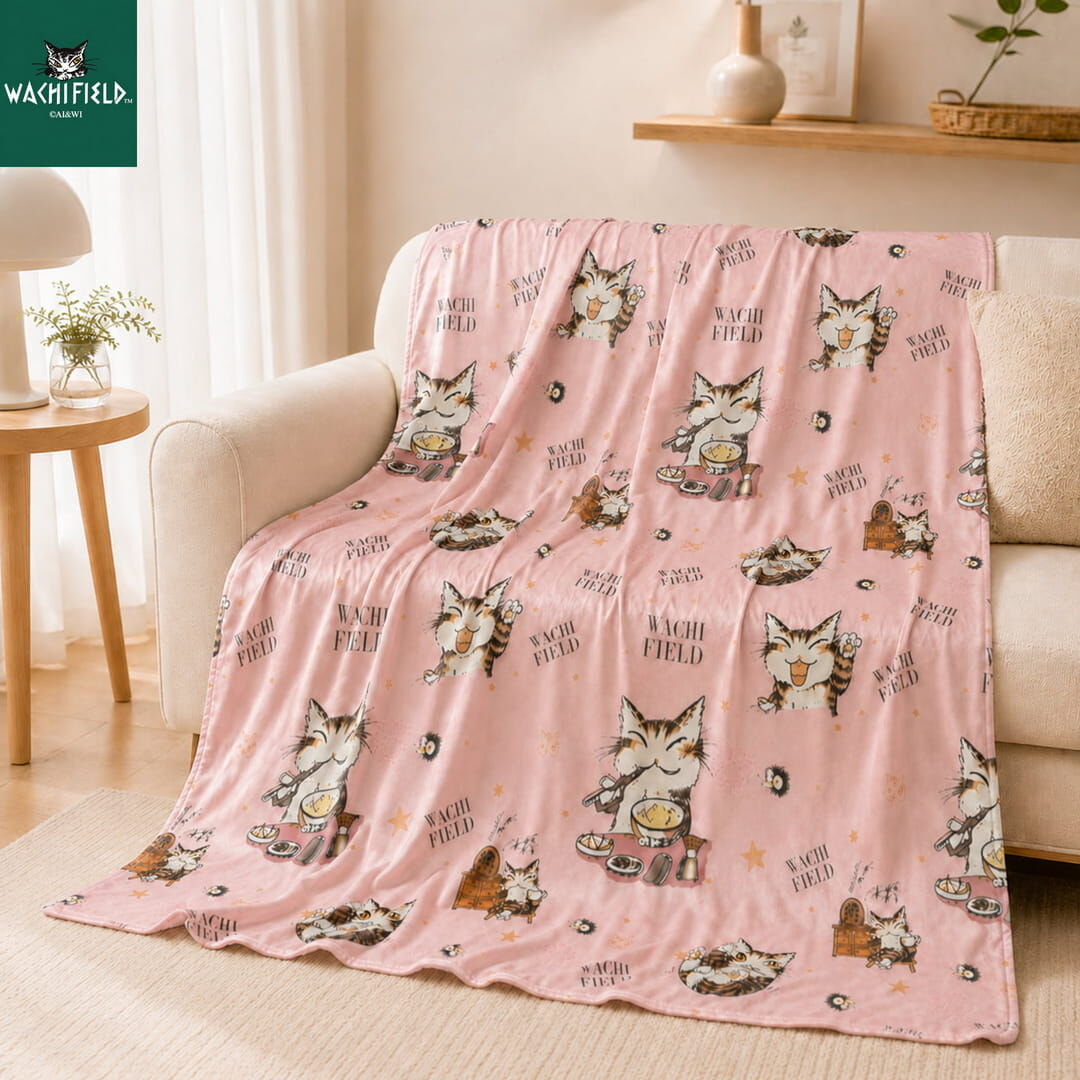 【新品】【Wachifield 正版】達洋貓涼感被 150x200cm｜瓦奇菲爾德「幸福時光-粉」天絲針織速涼夏被 (88%涼感纖維、貓掌衍縫、可機洗)