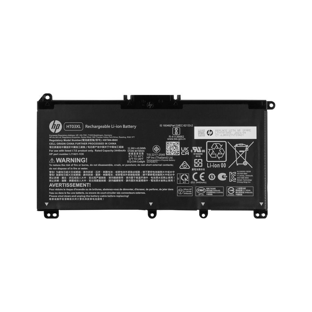 原廠HP筆記型電池 41Wh, 3.6Ah, Li-ion, L11119-855 (HT03XL)