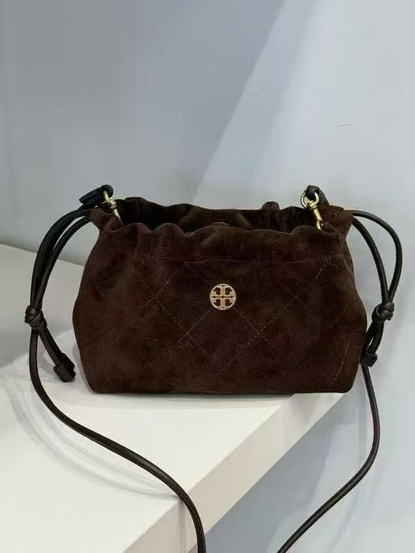 【預購】H061210 Tory Burch 深啡色小號水桶包