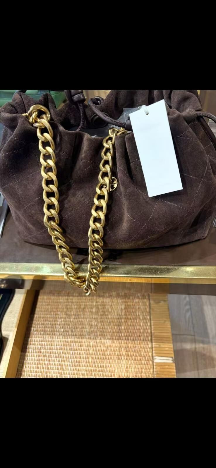 【預購】H061211 Tory Burch 深啡色大號水桶包