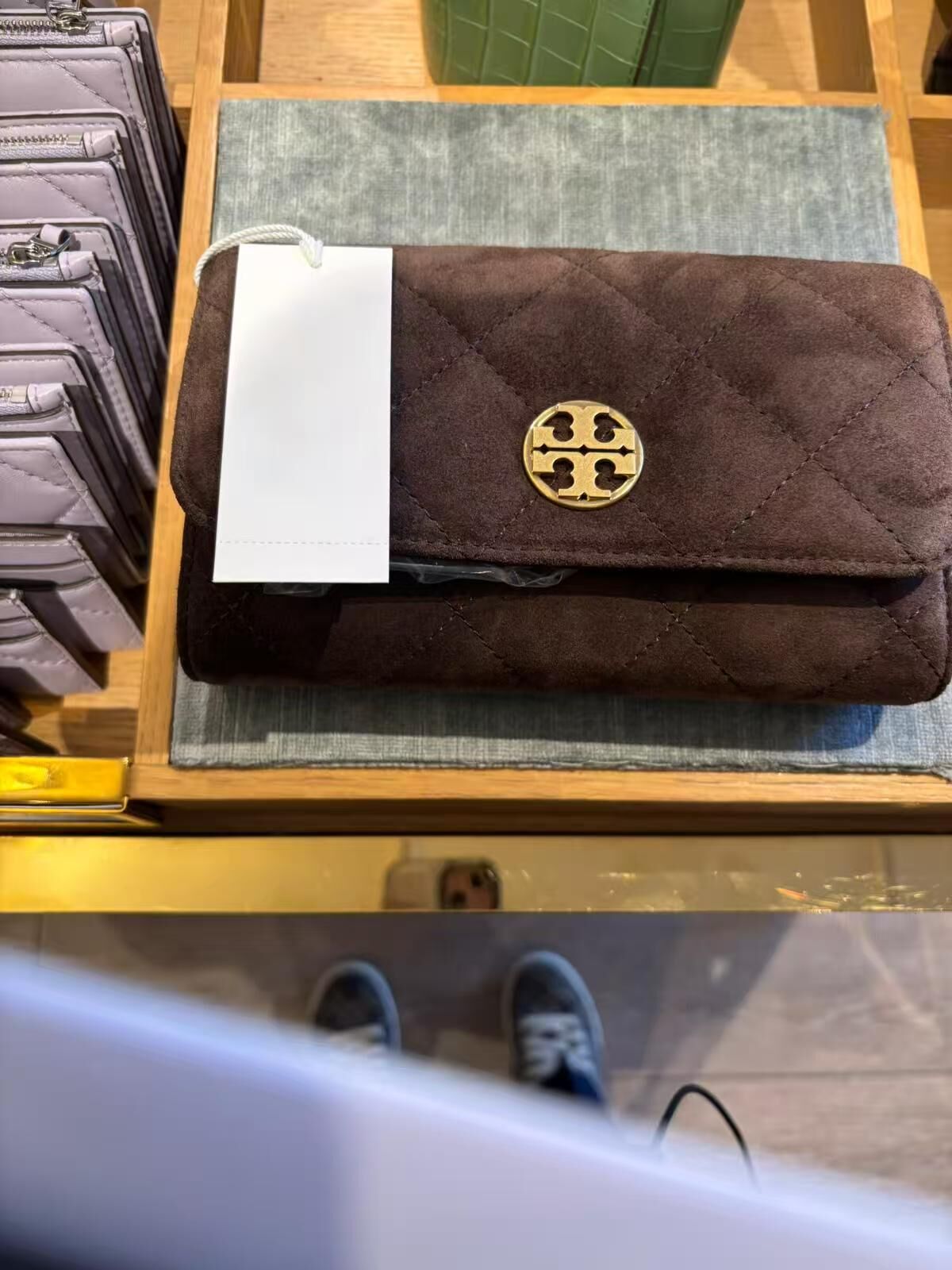 【預購】H061213 Tory Burch 啡色鏈條銀包
