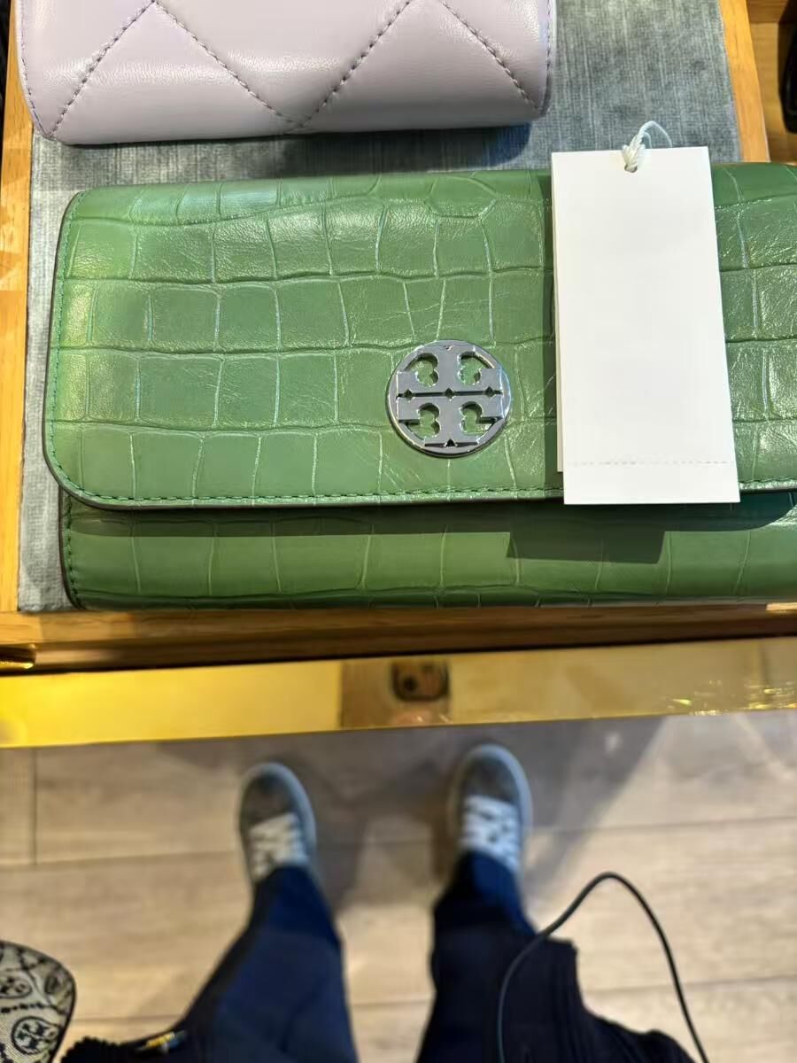 【預購】H061214 Tory Burch 綠色鏈條銀包