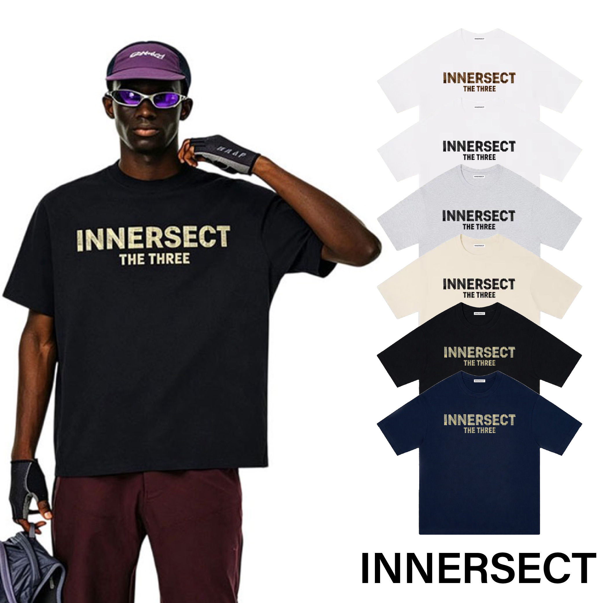 INNERSECT 三生萬物 紙膠帶 拼貼 Logo 陳冠希 Clot FOG ESSENTIALS 26年新款 短袖 短Tee 男女休閒上衣 IN26H6DX67