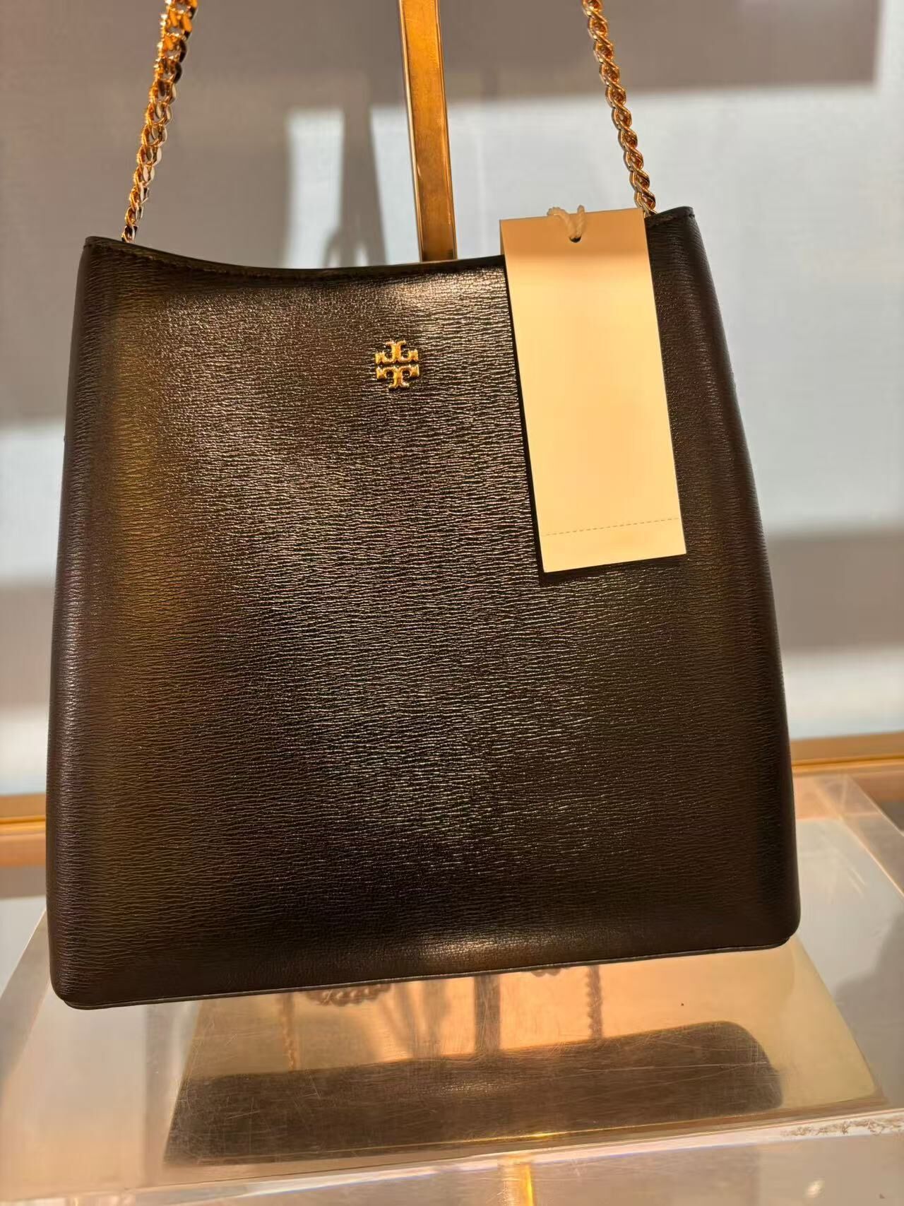 【預購】H061218 Tory Burch 黑色鏈條托特包