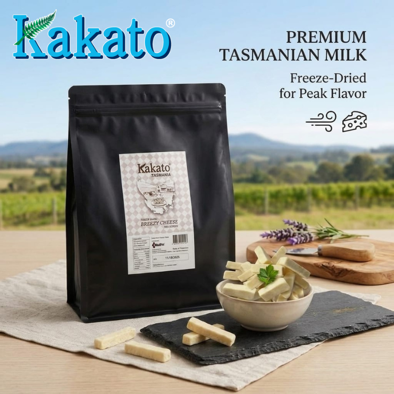 Kakato人類食用凍乾小食 塔斯曼尼亞車打芝士．Breezy/Zesty風味1kg EXP:11/10/2026